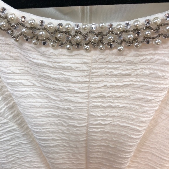 Studio One New York Cocktail Dress Size 4 Women's White Fit Flare Embellished - Picture 6 of 10